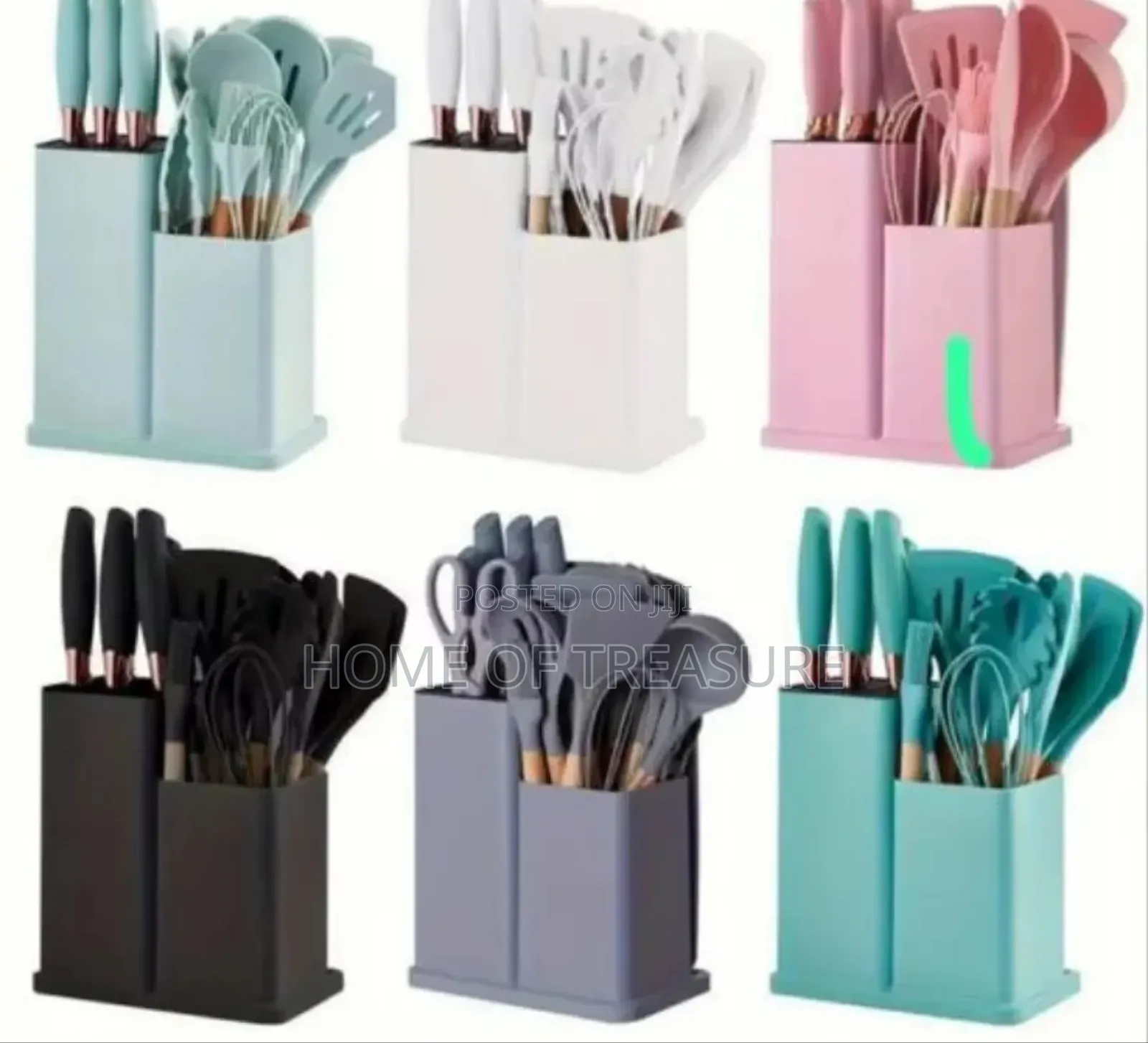 Silicone Kitchen Utensils Set With Holder