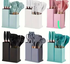 Silicone Kitchen Utensils Set With Holder