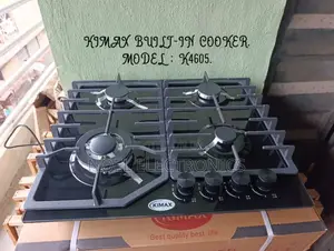 Kimax 4 Gas Burner Luxury Glass Built-in Cooker