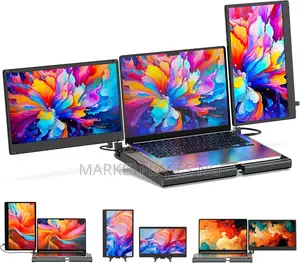 Kwumsy F3 14′′ Triple Laptop Monitor – Dual FHD Ips, 360° Rotation