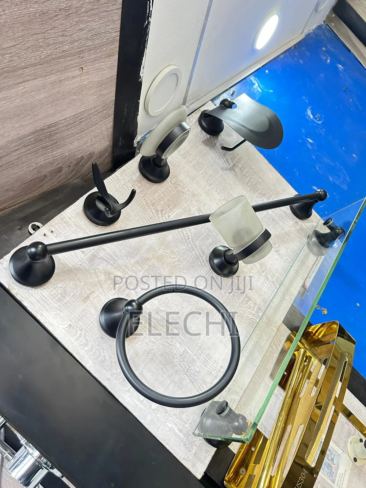Complete Bathroom Accessories Black