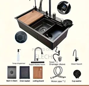 Kitchen Sink Black With All Accessories