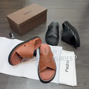 Original Pedro Cross Leather Slippers for Men