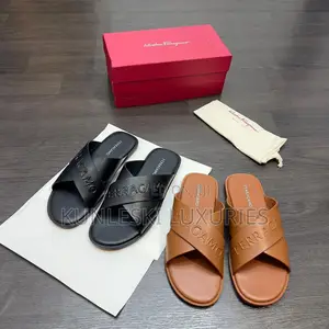 Original Salvatore Ferragamo Leather Slippers in Two Colors