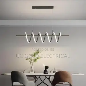Modern Spiral Lines Led Pendant Lights Creative Dining Room Chandelier