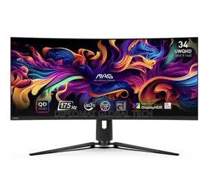 Msi Mag 341cqp Qd-Oled 34 Inch Uwqhd Curved Gaming Monitor - 1800r, 34