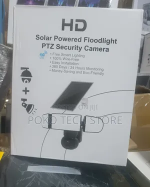 Hd Solar Powered Floodlight Ptz Security Camera.