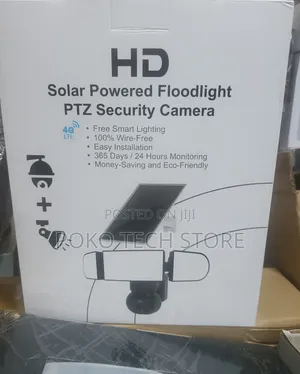 Hd Solar Powered Floodlight Ptz Security Camera.
