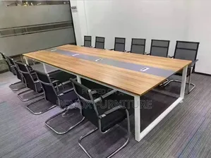 Conference Executive Table With Metal Base