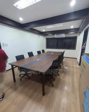 Conference Executive Table With Metal Base