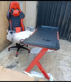 Gaming Ergonomics Leather/ Orthopedic Chair and Table