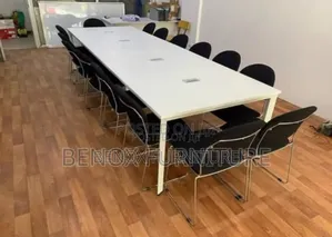 Conference Executive Table With Metal Base