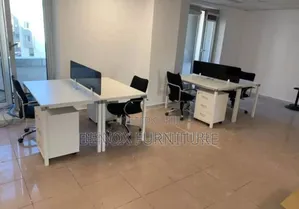 Workstation Desk With Iron Leg With Drawers