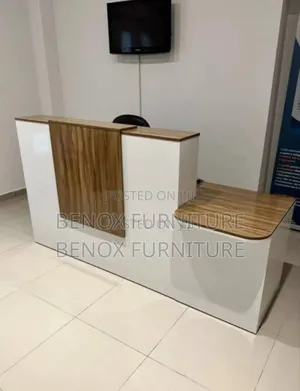 Wooden Design Reception Desk With Drawers