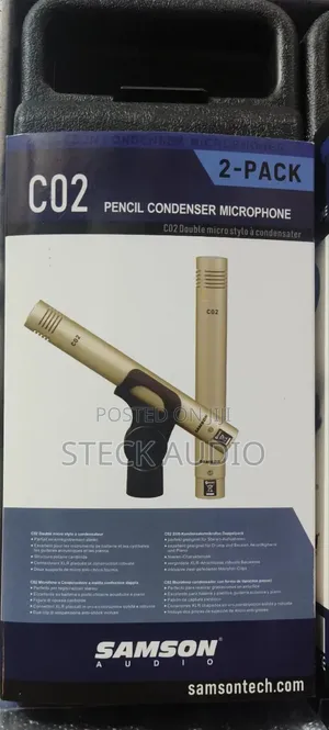 Samson Co2 Pencil Condenser Microphone,Shock Mount Mic Clips