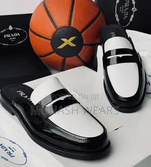 Prada Leather Half Shoe 40-46 , Black and White