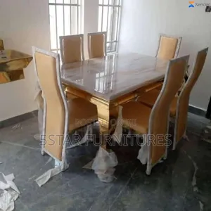 Gold Marble Dining Set
