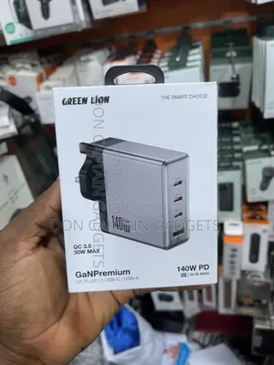 Green Lion 140w Charger Gan Premium 3 Usb-C Super Fast