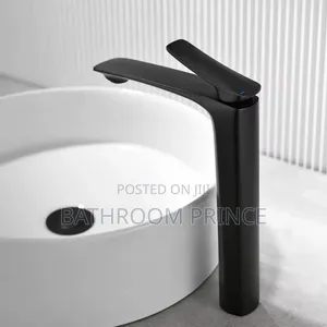 Matte Black Countertop Mixer Faucet