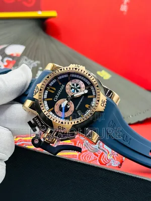 Original Graham, Blue Rubber Strap, Quartz Watch in Store