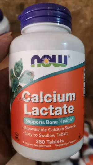Now Calcium Lactate, Supports Bone Health, 250 Tablets