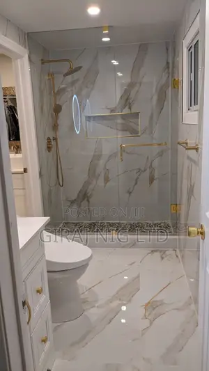 Luxury Shower Cubicle, Using Golden Accessories