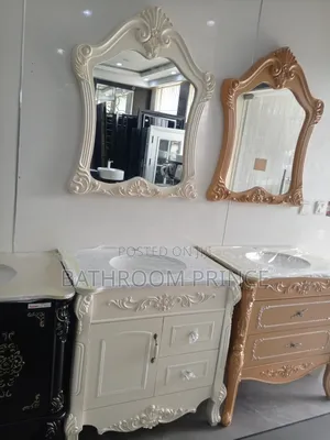 Executive White Cabinet With Mirror