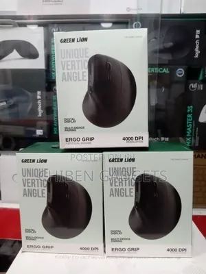 Green Lion Ergo Grip Vertical Mouse Black