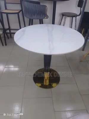 Gold Base Ceramic Marble Top Table 80*80