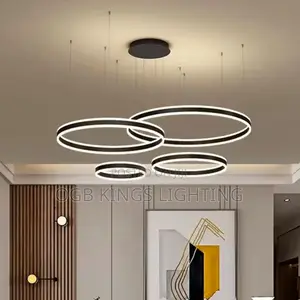 Modern Circular Led Chandelier Up and Down Glow for Living Restaurant
