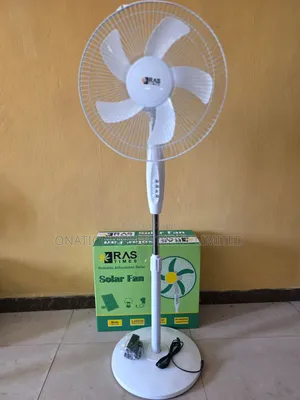 16" Solar Rechargeable Fan Ras