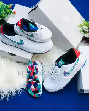 Original Nike Air Force 1 Swoosh & Crayon Sneakers For Kids