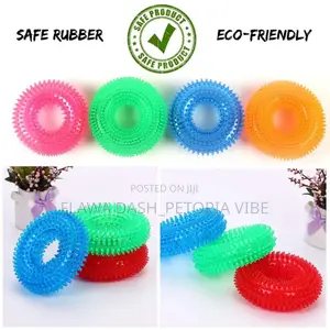 Spiky Donut Shaped Squeaky Doggy Toy