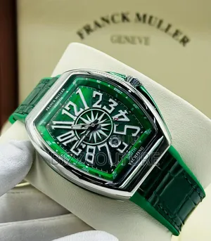 Original Franck Muller Green Genuine Leather Strap, Quartz Watch