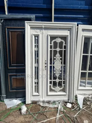 French Glass 4ft High Steel Waiting Entrance Security Door