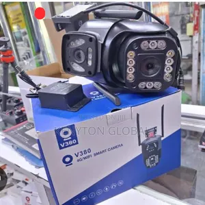 V380pro 6mp Solar PTZ 4g Dual Lens Camera-Black