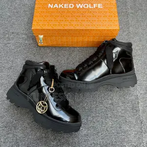 Original Naked Wolfe Black Patent Leather Boot