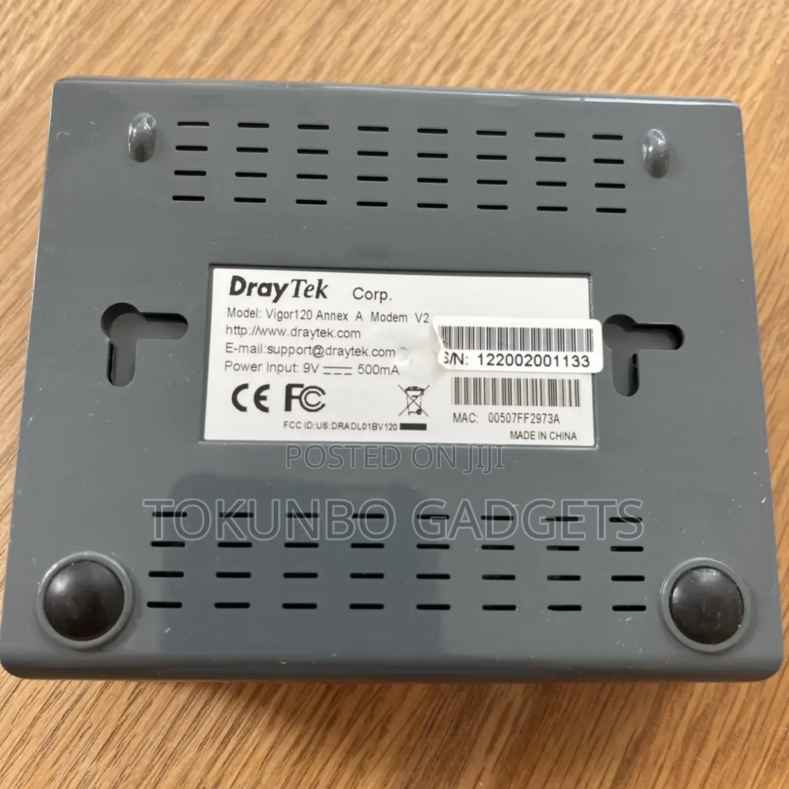 Draytek Vigor 120 Adsl2+ Ethernet Modem