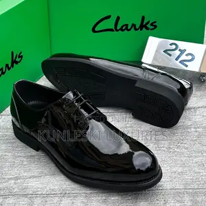 Original Clarks Oxfords Patent Leather Shoes for Men