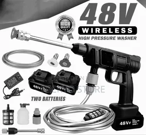 48v Wireless High-Pressure Washer – Two Battery Pack