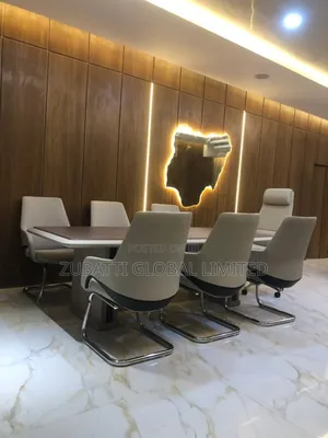 Set of Office Conference Table / Executive Leather Conference Chairs