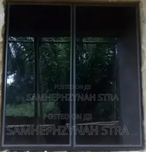 Black Frameless Aluminum Window