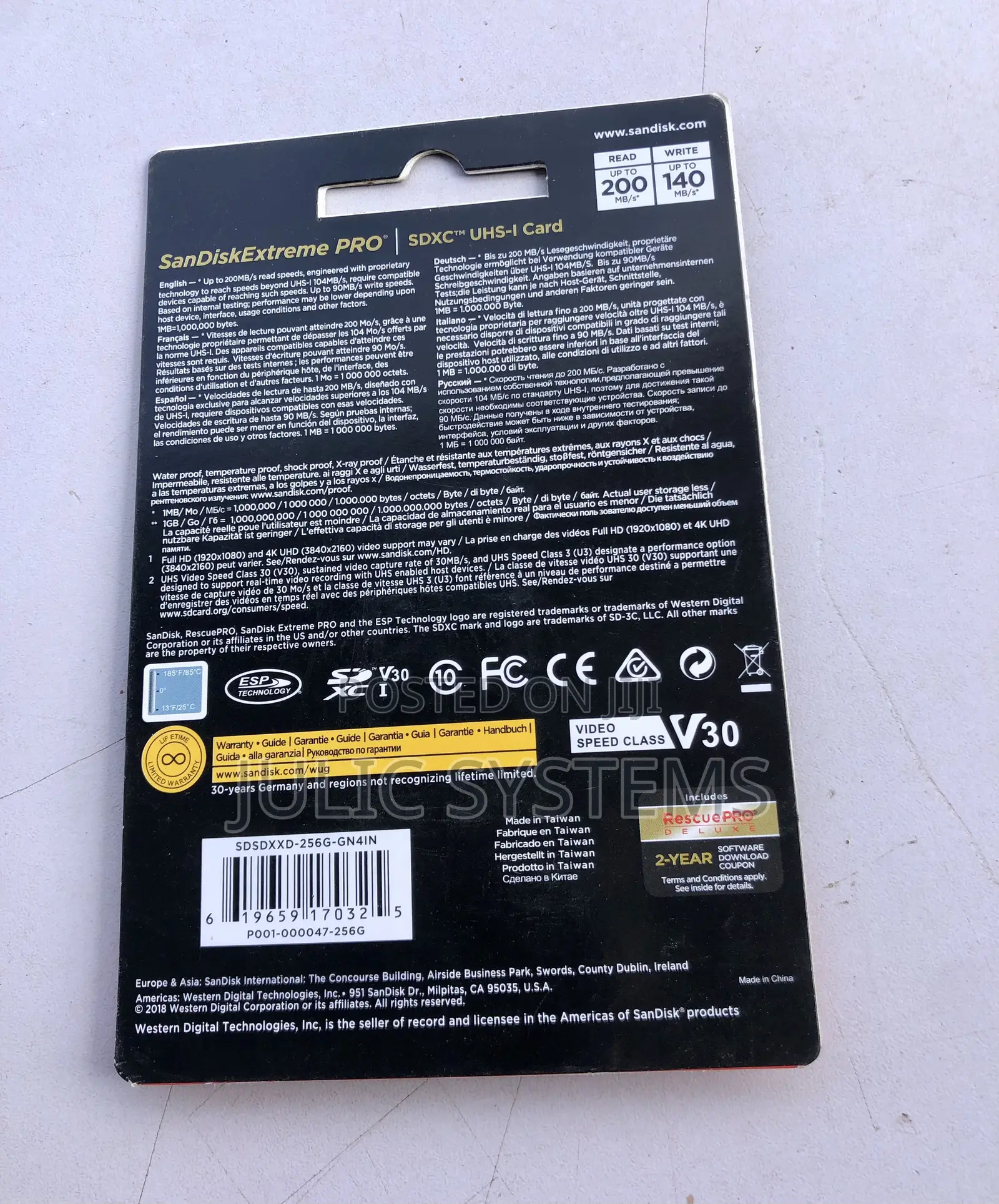 Sandisk Extreme Pro 256gb