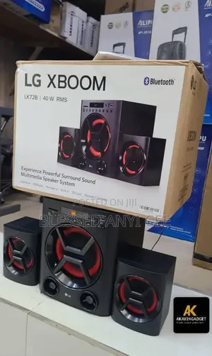 New Lg Xboom Sound System (40w) Lk72b Bluetooth Usb Powerful Sound