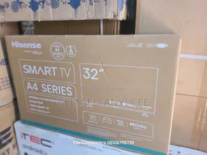 New Hisense 32"Inche Smart Tv Flameless Netflix Youtube Warranty 1year