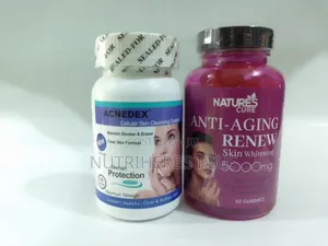Nature's Cure Anti Aging Renew + Acnedex:For Skin Whitening