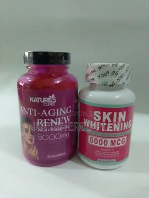 Skin Whitening Capsules+Natures Cure Anti Aging Renew:Skin Whitening