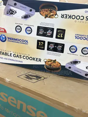 Glossy Thermocool Table Top Gas Cooker Duo | 2hob (Tgc-2sa)
