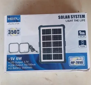 Hepu Solar System Lighting 3500mah With 2 Led Bulb