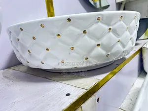 Gold/White Countertops Basin